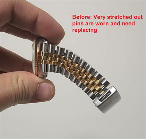 rolex bracelet stretch repair usa